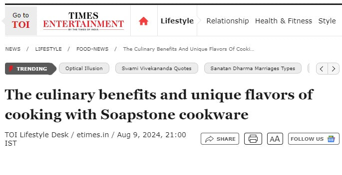 Meera Article On Soapstone In Times Of India-Zishta