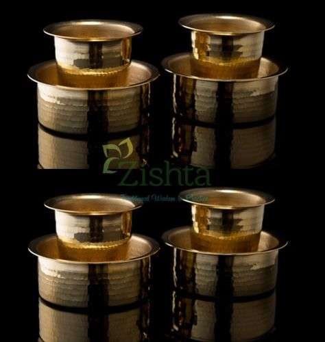 Brass Coffee Davara Tumbler 1-Zishta Traditional Cookware