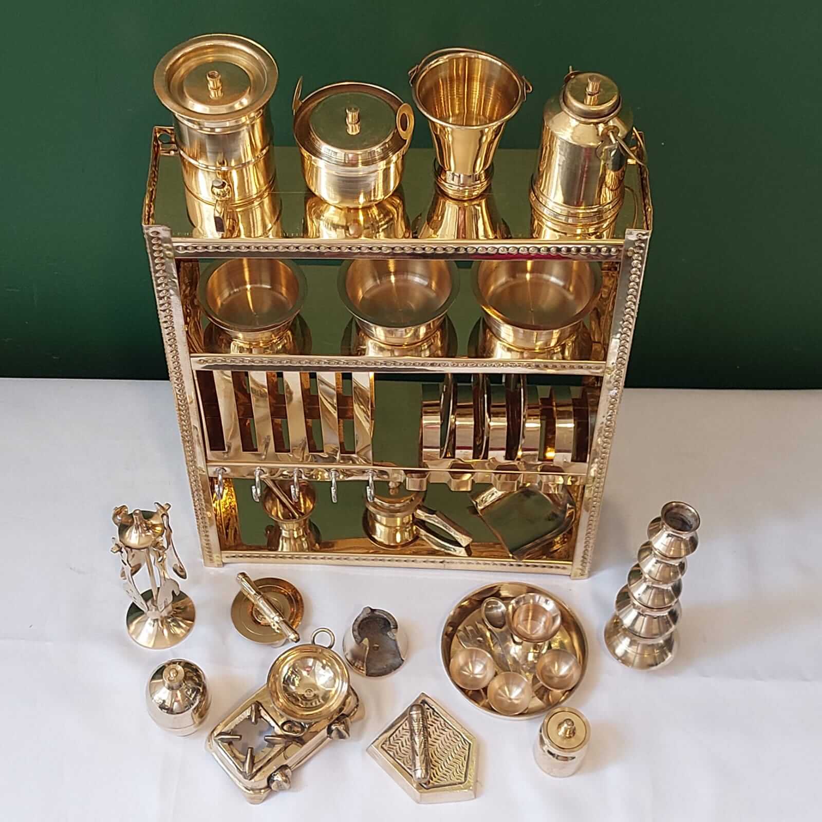 Brass Miniature Kitchen Set Zishta