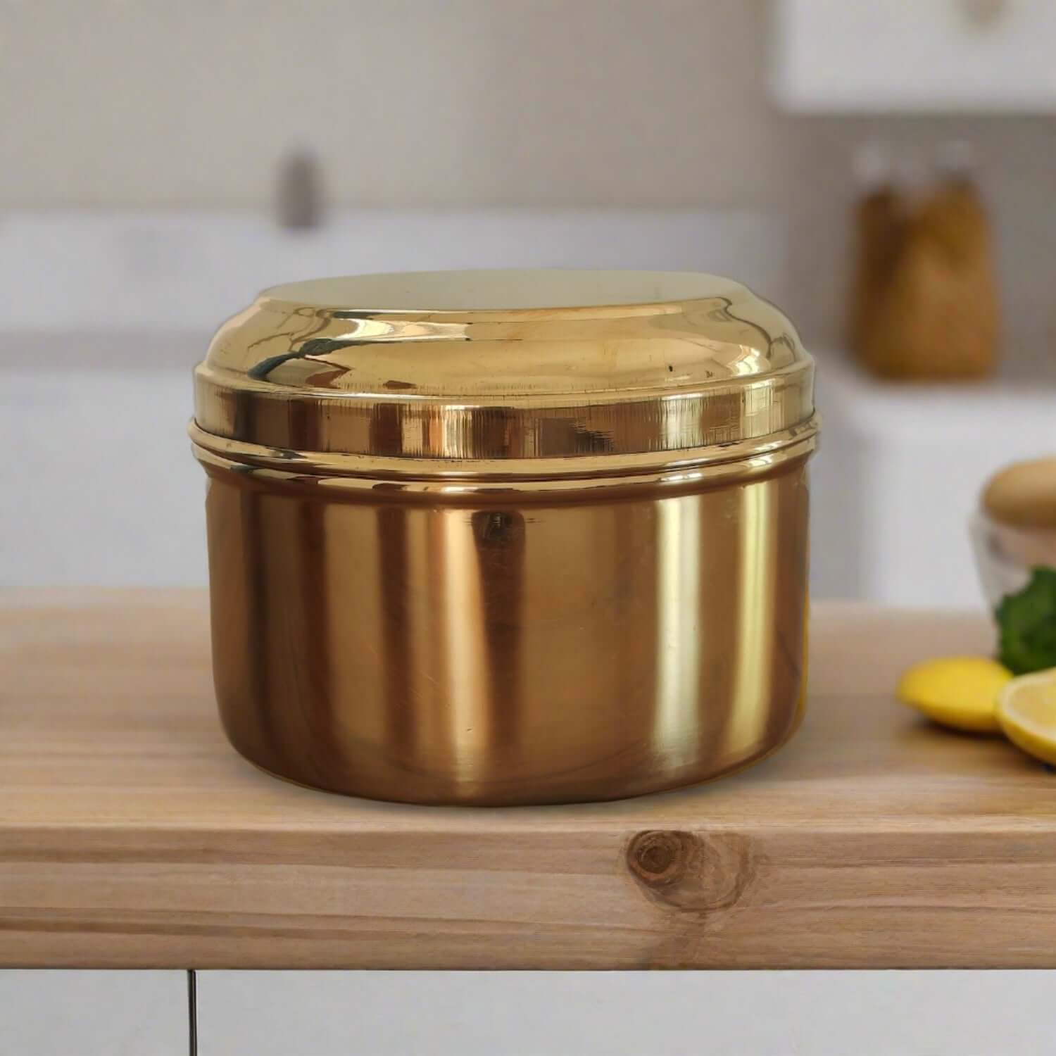 Brass Storage Tiffin Box Containers (With tin Coating) Zishta