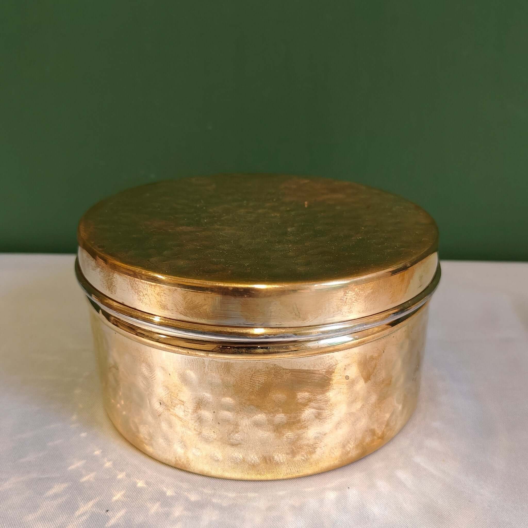 Brass storage Dabba Hammered - Combo Set of 3 Zishta