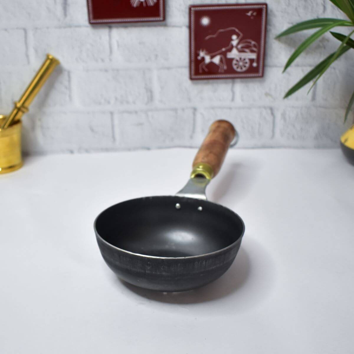 Broad Iron Tadka Ladle-3-Zishta Kitchen Accessories