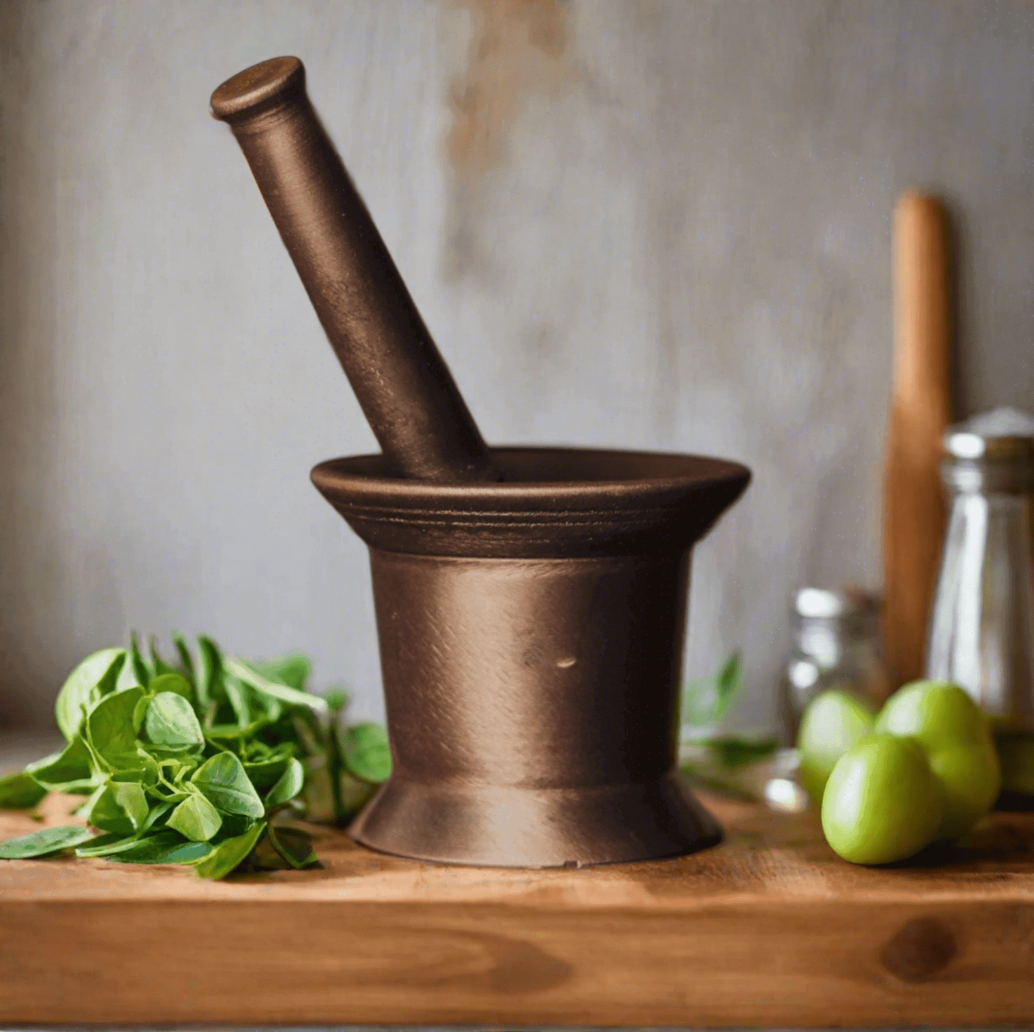 Cast Iron Mortar And Pestle-Zishta Kitchen Accessories