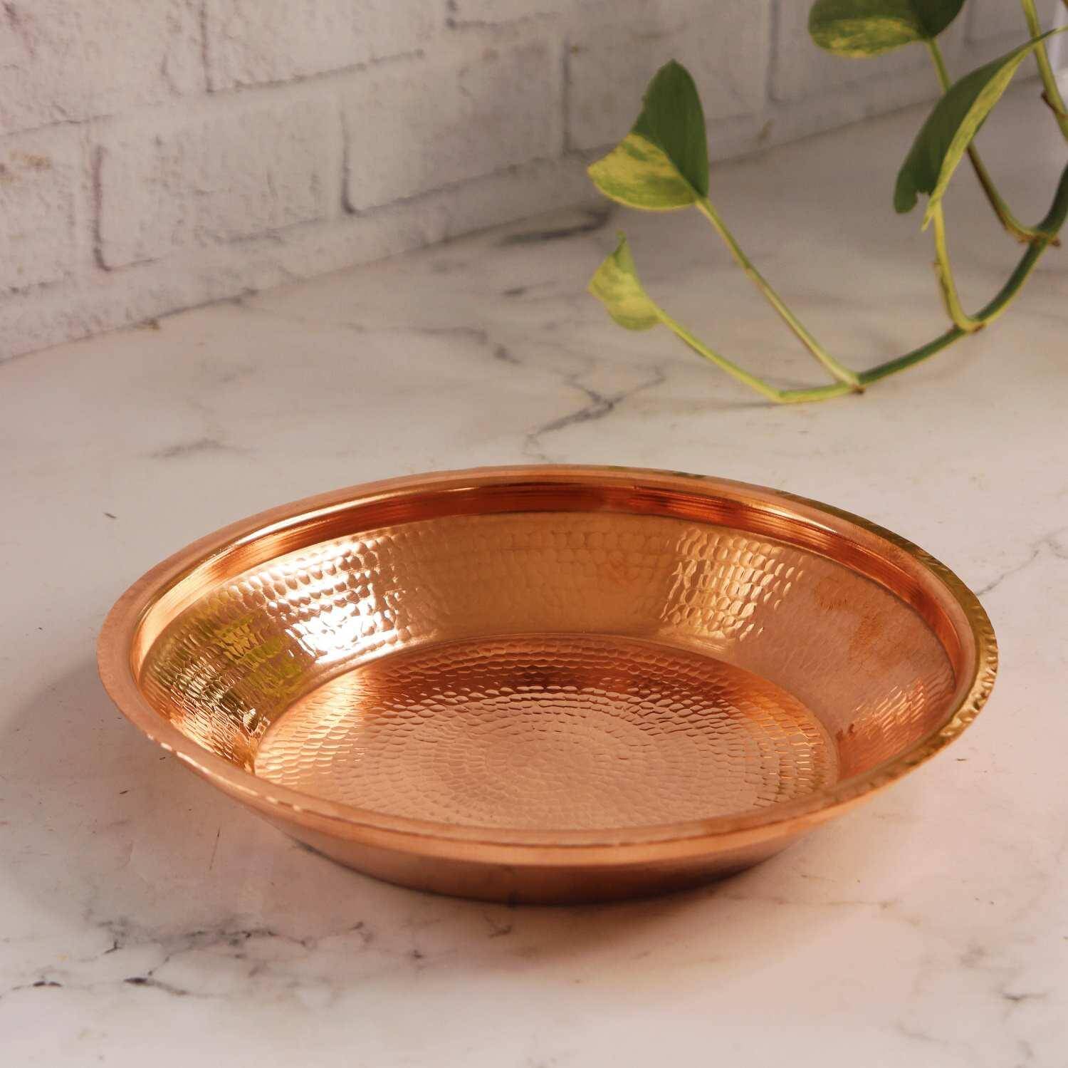 Copper Pooja Thali-1-Zishta Traditional Home Decor