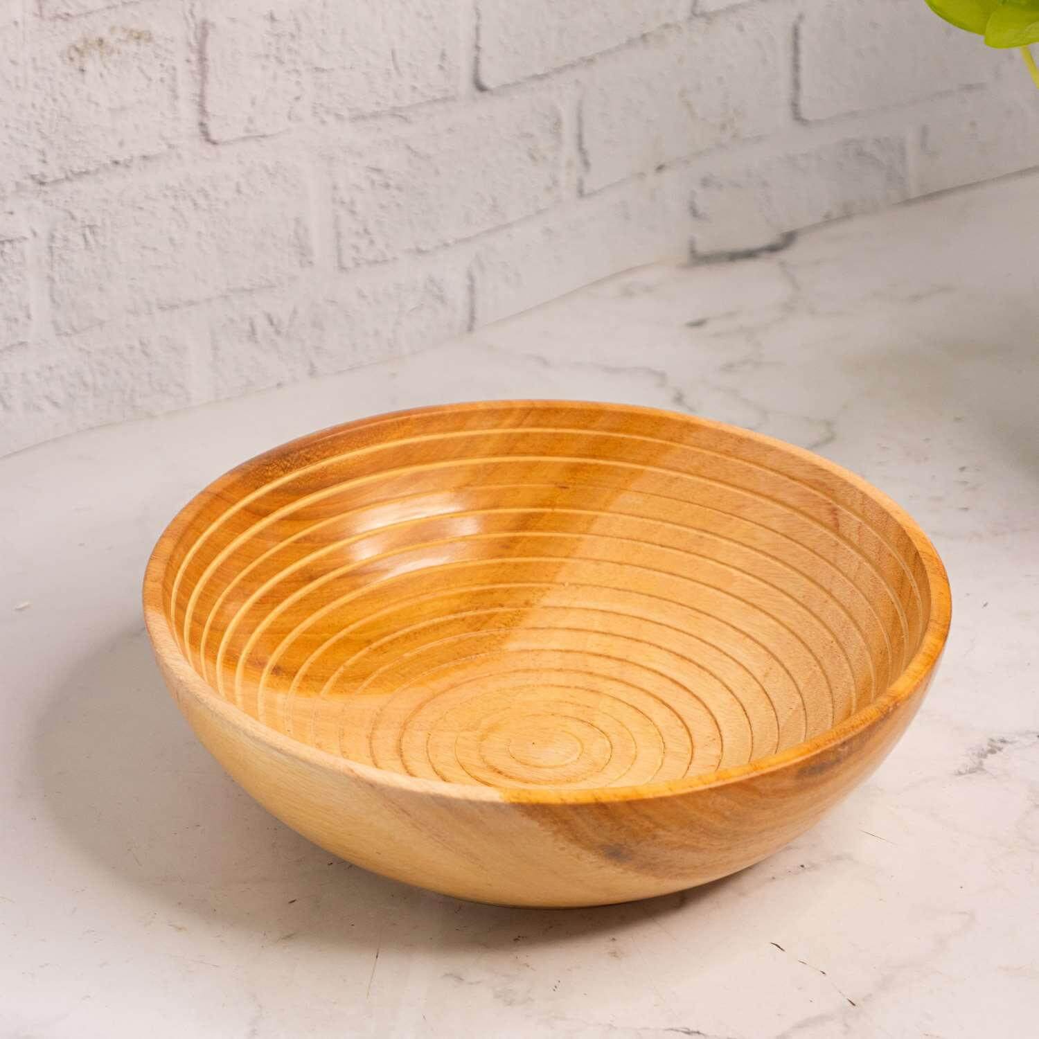 Neem wood Fruit Bowl-1-Zishta Traditional Serveware