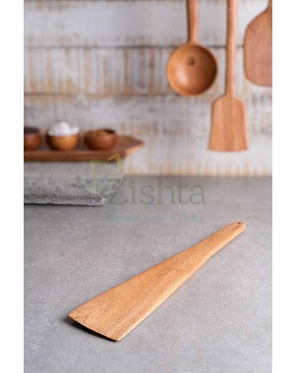 Neem Wood Dosa Ladle 1-Zishta Traditional Cookware