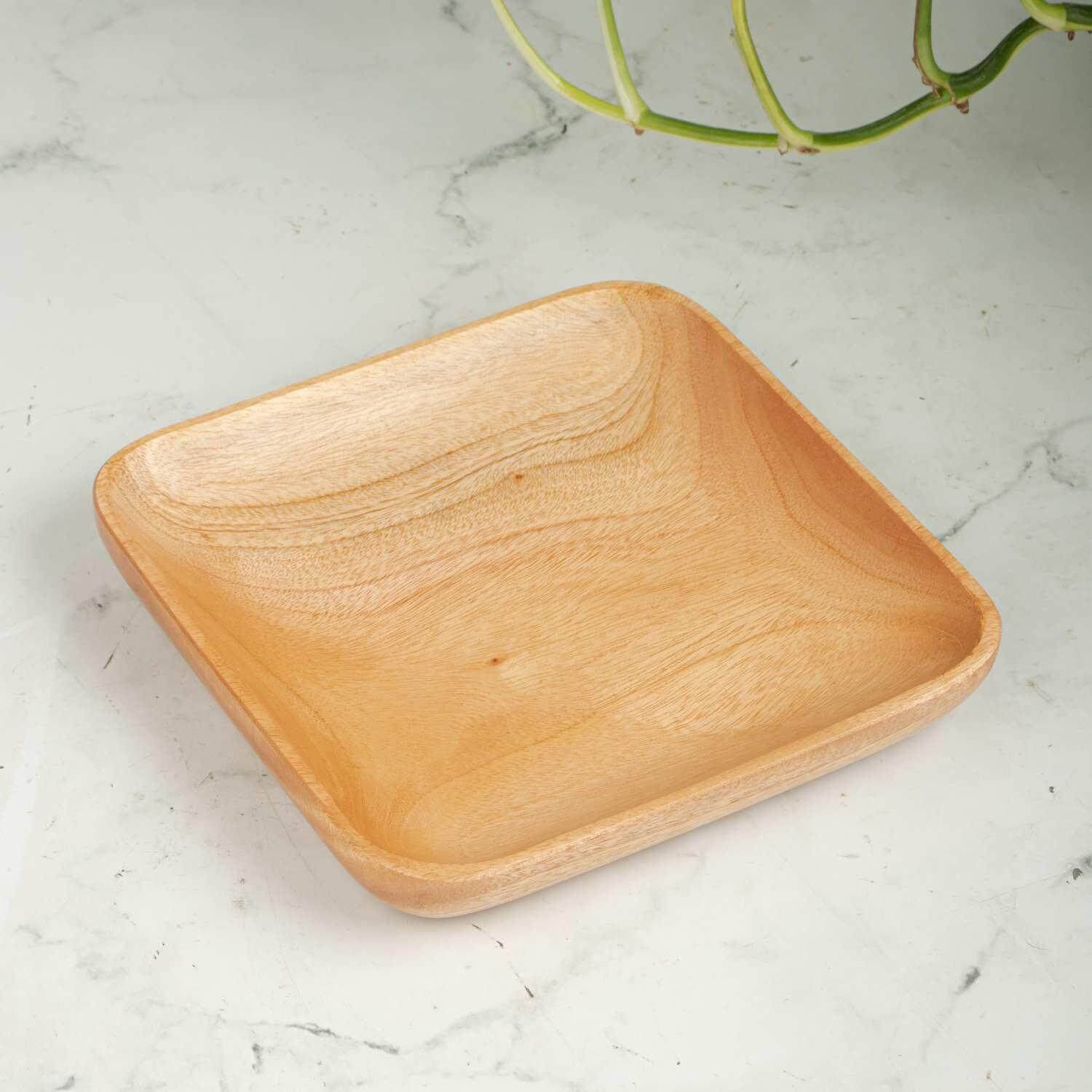 Neem Wood Snack Serving tray-3-Zishta Traditional Serveware