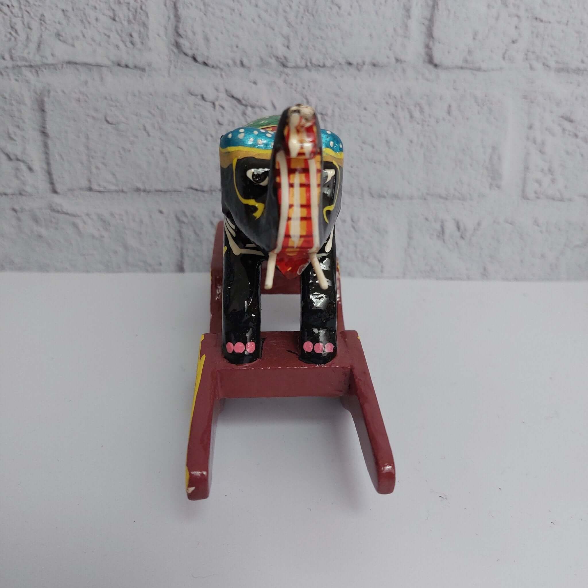 Varanasi Seesaw Elephant Black 2-Zishta Traditional Home Décor Toys