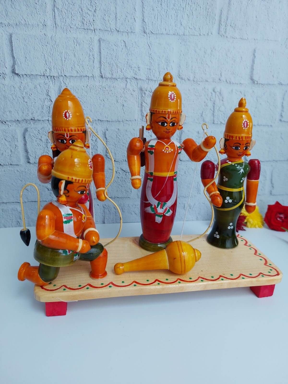 Etikoppaka Sita Rama Set-1-Zishta Traditional Home Decor Toys