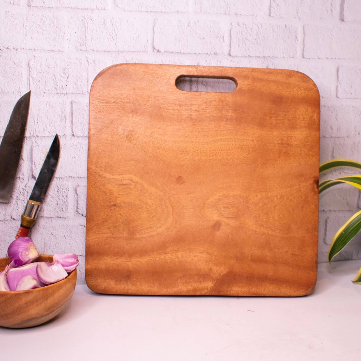 Neem Wood Chopping Board Square-2-Zishta Kitchen Accessories