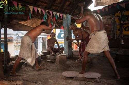 Making Of Sengottai Iron Dosa Kallu 3-Zishta Traditional Cookware