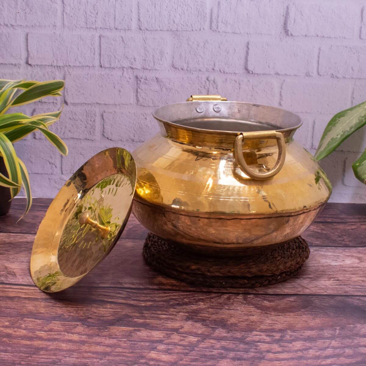 Brass Biriyani Handi-Paanai-Pot-Zishta Traditional Cookware