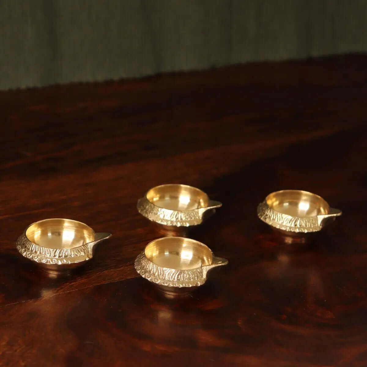 Brass Kuber Deepam Set of 4-3-Zishta Traditional Navratri Diwali Gifts