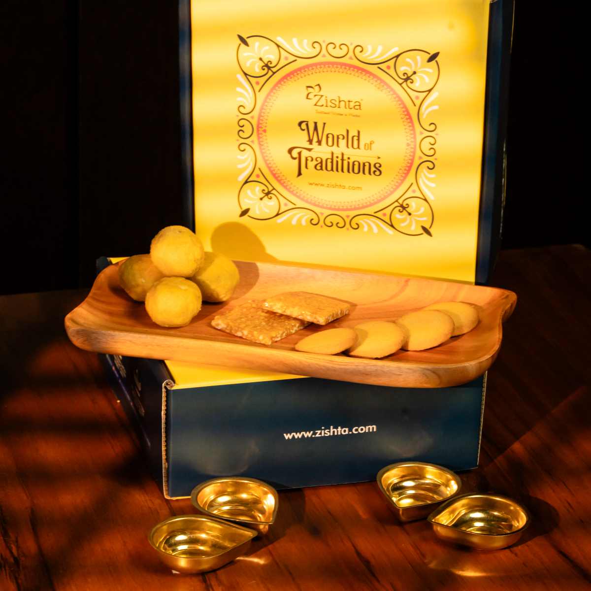 Brass Neem Festive Platter-Gift Set-1-Zishta Gifting