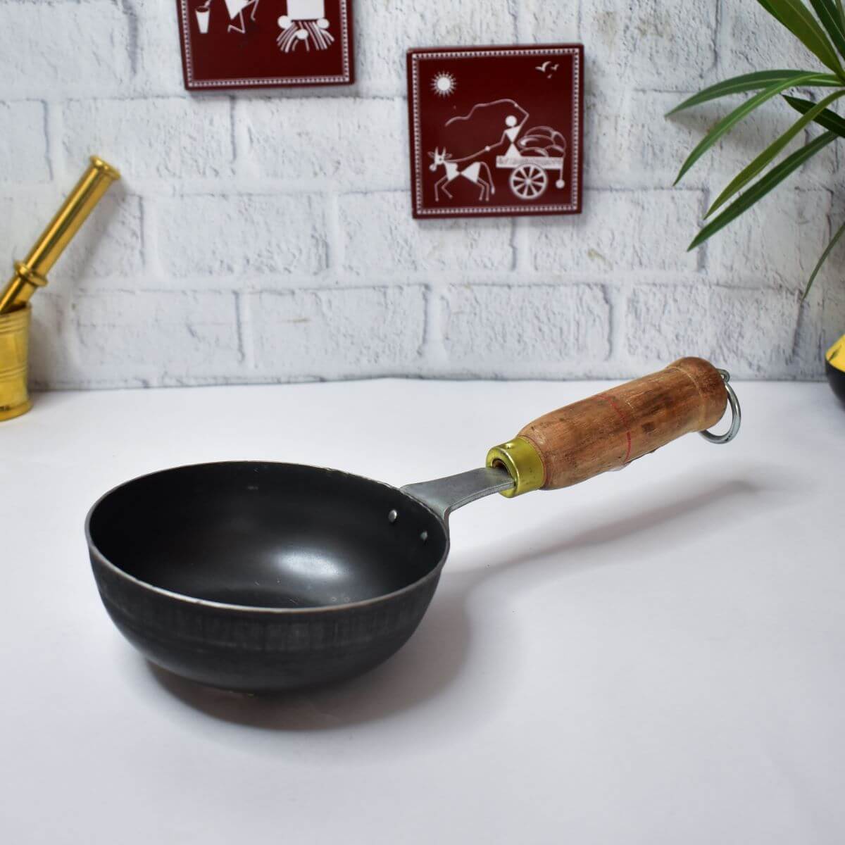 Broad Iron Tadka Ladle-2-Zishta Kitchen Accessories