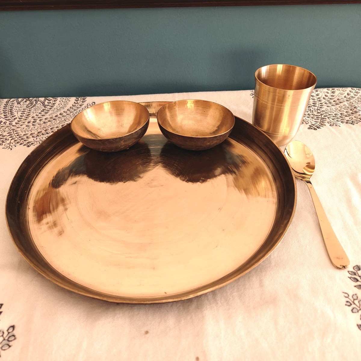 Kansa Bronze Dinner Set from Orissa-Zishta Table and Dining