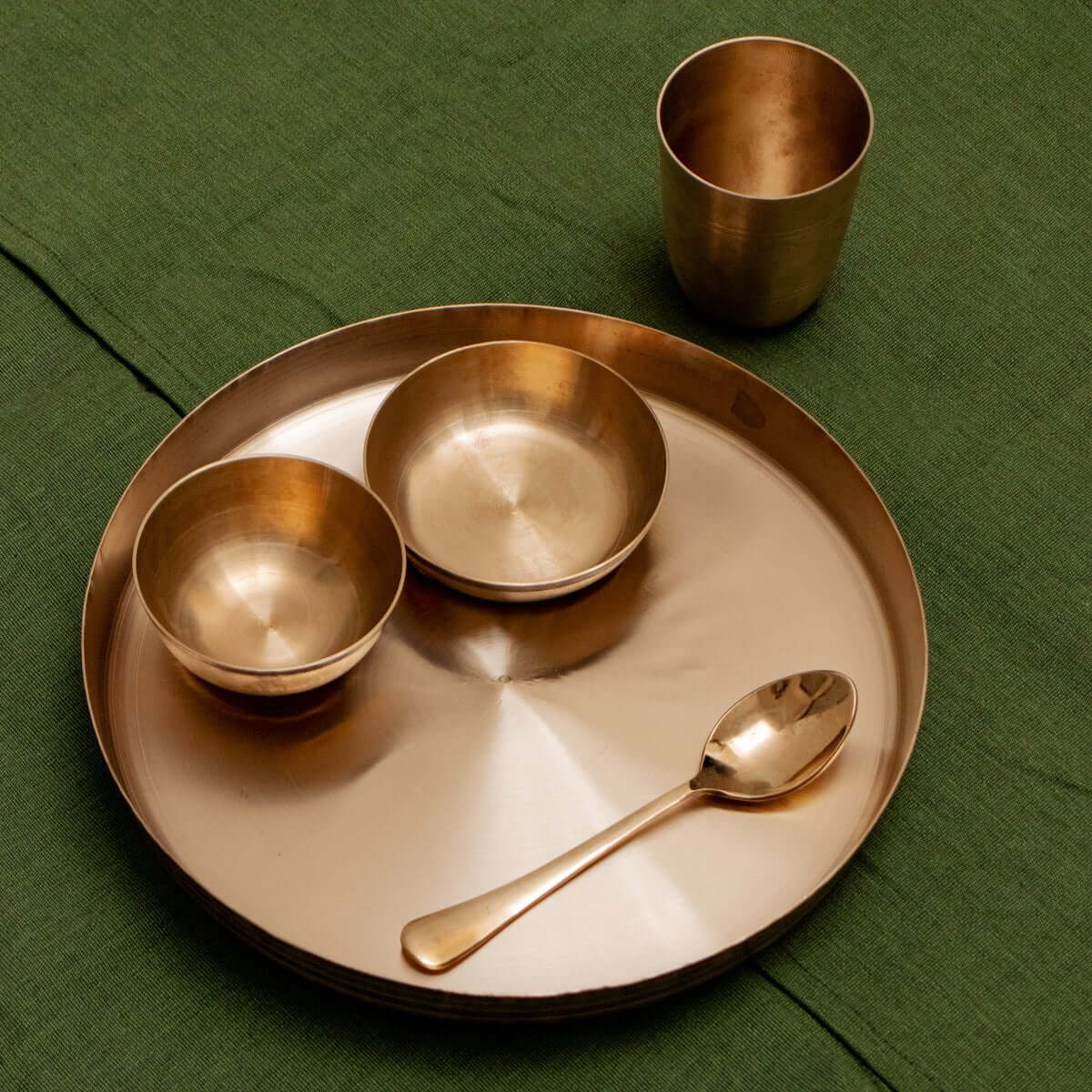 Kansa Thali Set Gujarat-Zishta Kansya Serveware