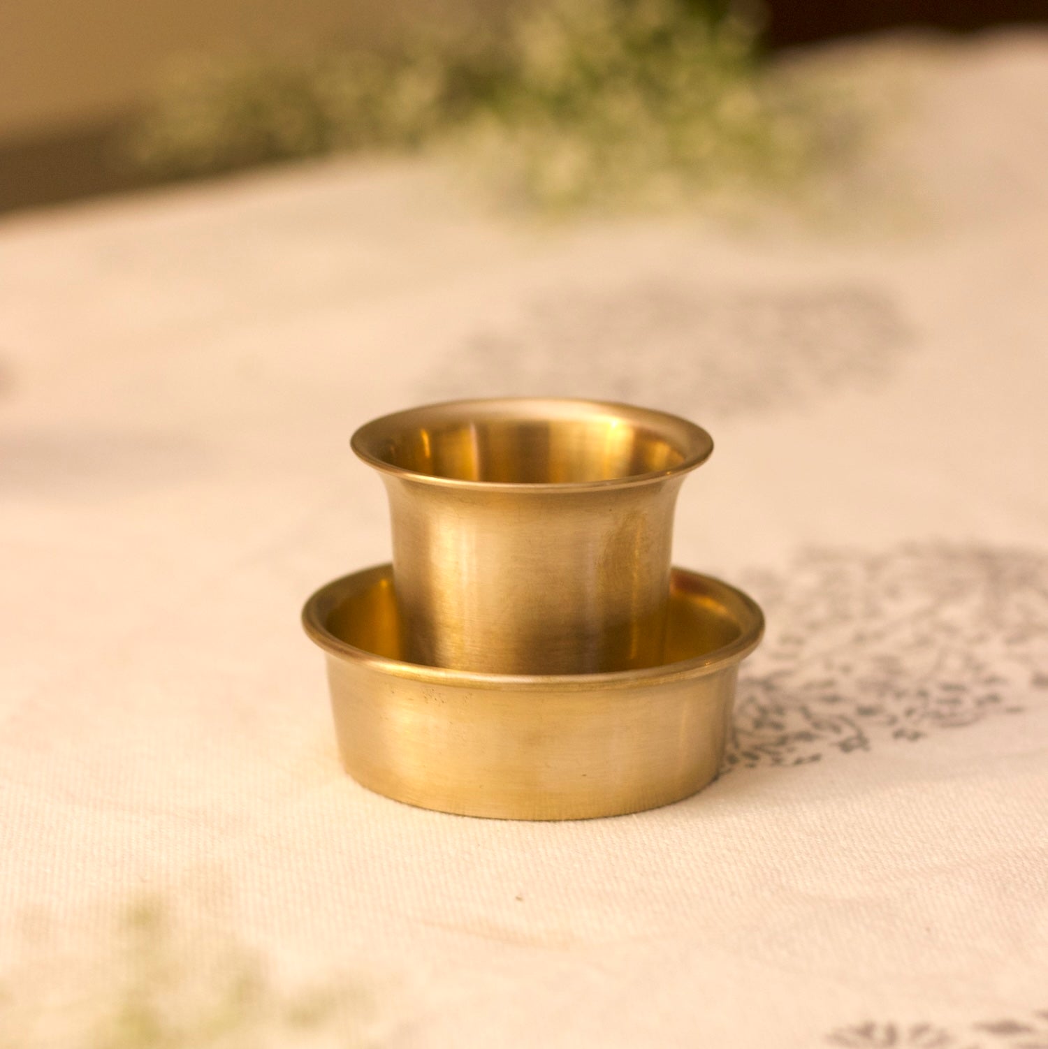 Kansa Tulsi Davara Tumbler-Zishta Traditional Kansa Serveware