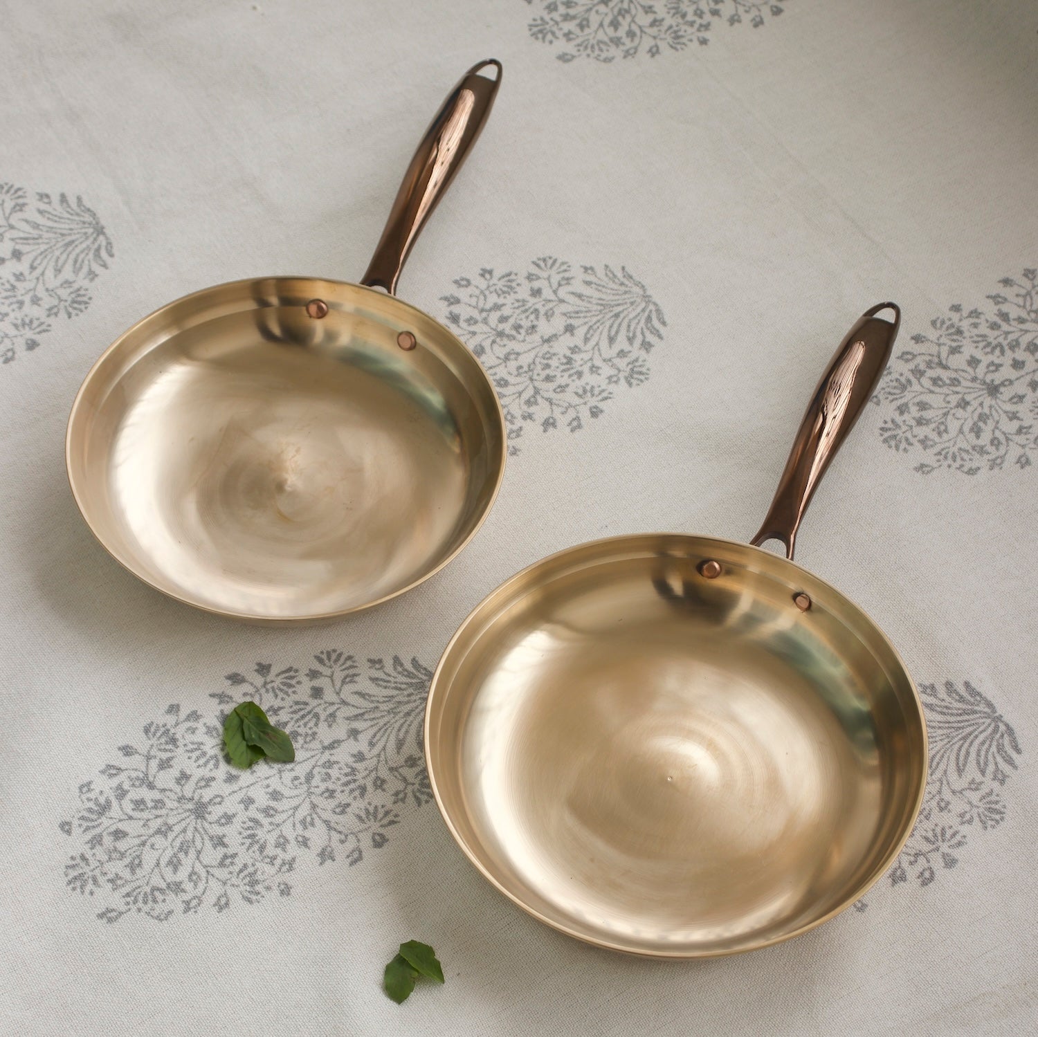 Kansa Tulsi Frypan-2-Zishta Traditional Bronze Kansa Cookware