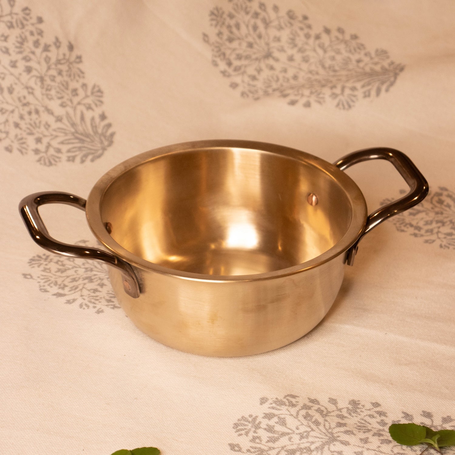 Pure Kansa Tulsi Casserole-1-Zishta Traditional Bronze Kansa Cookware