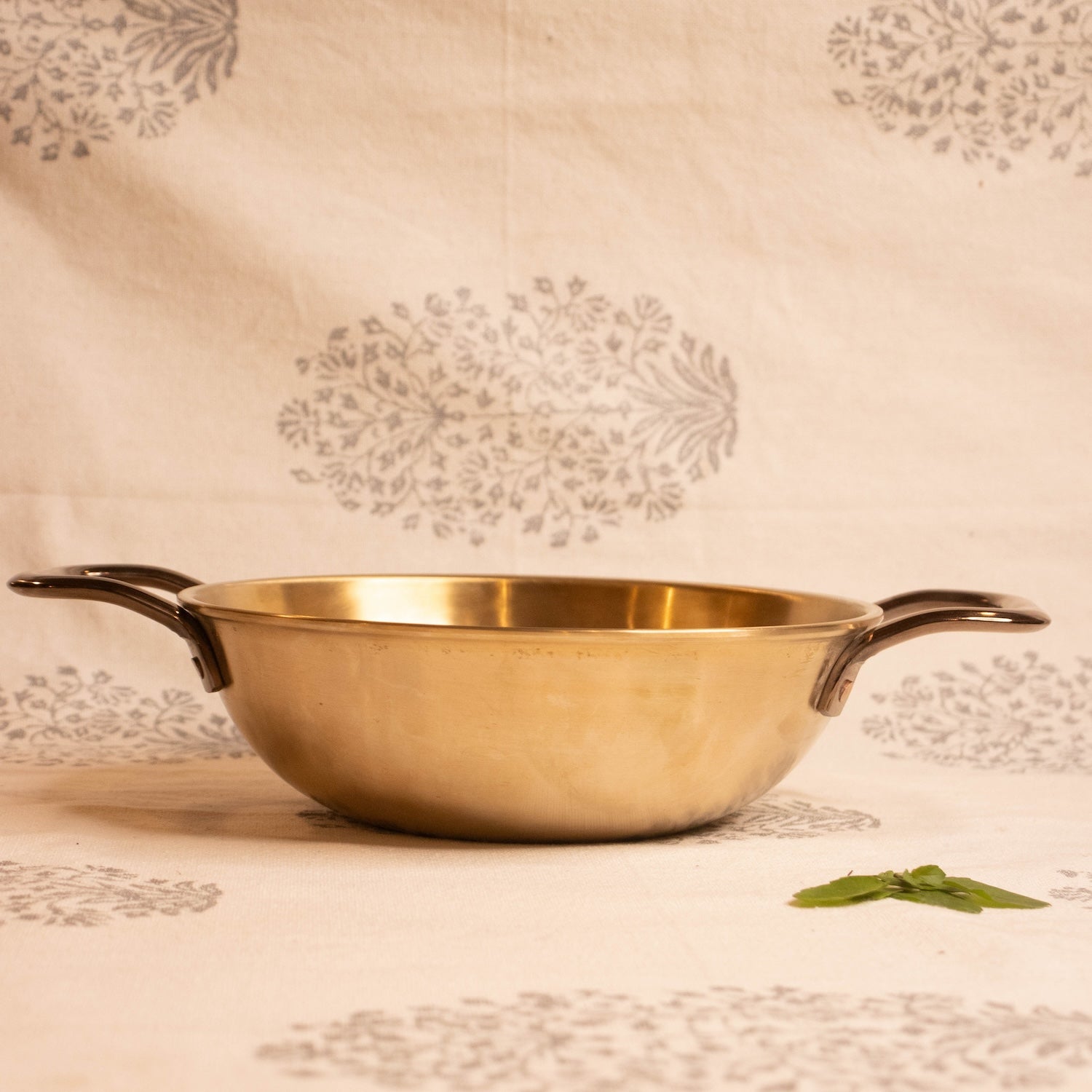 Pure Kansa Tulsi Kadai-2-zishta Traditional Bronze-Kansa Cookware