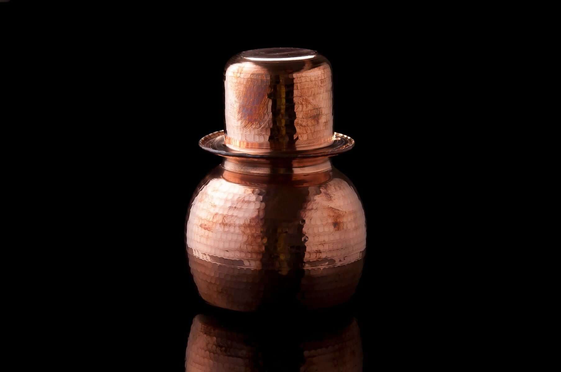 Copper Water Pot With Cup Sombu Lota 3-Zishta Traditional Cookware