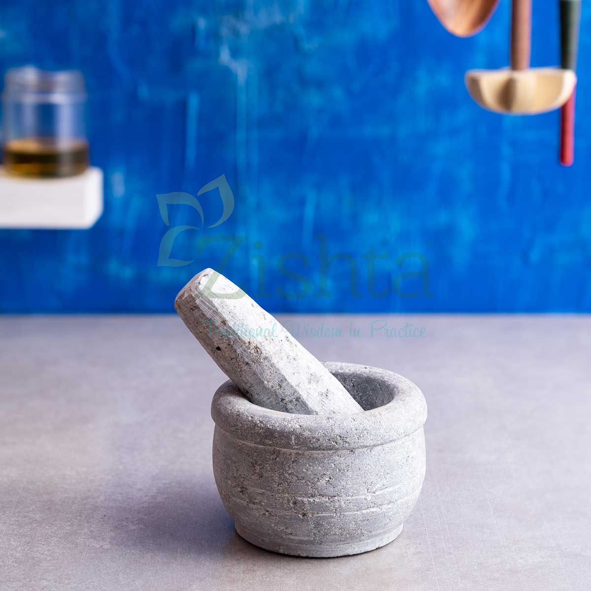 Soapstone (Maakal) Mortar & Pestle Zishta